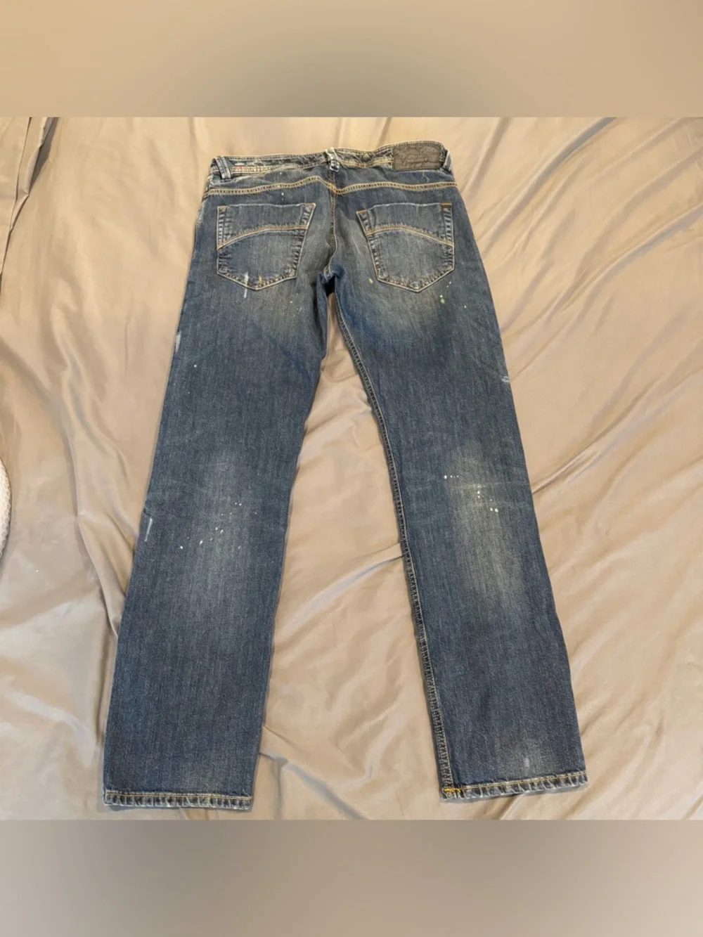 DIESEL Slammer Men's JEANS DENIM Waist 34/32 Distressed Made In Italy Button Fly